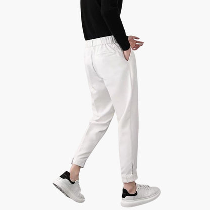 Classic Fit Mens Pants with Button Fly and Pockets