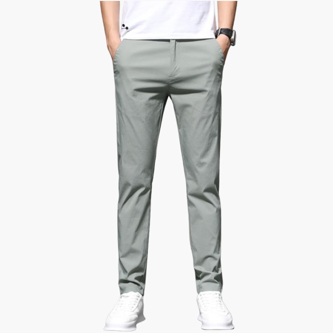 Men's Zip Up Trousers with Side Pockets