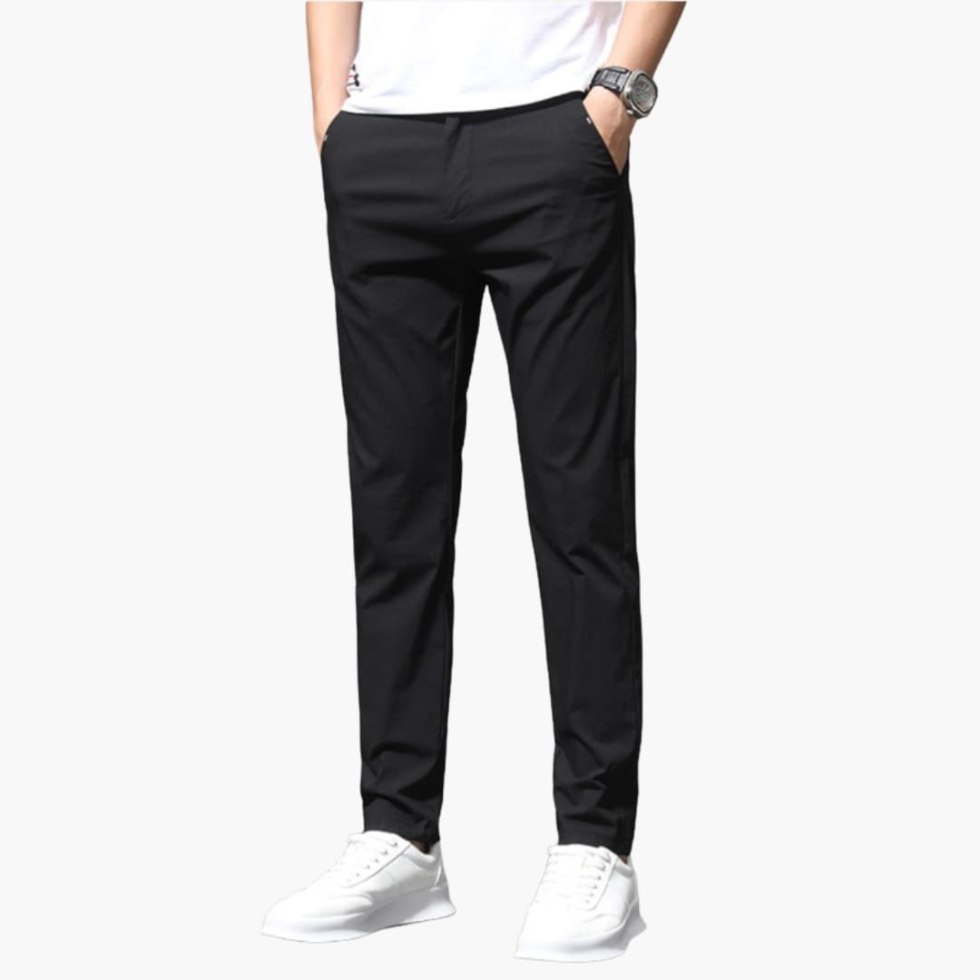 Men's Zip Up Trousers with Side Pockets