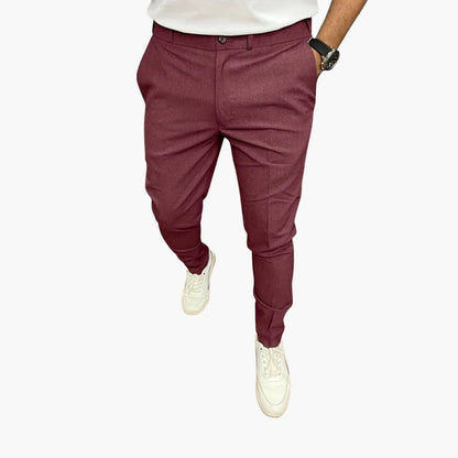 Slim Fit Men's Trousers with Side Pockets