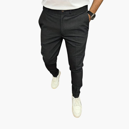 Slim Fit Men's Trousers with Side Pockets
