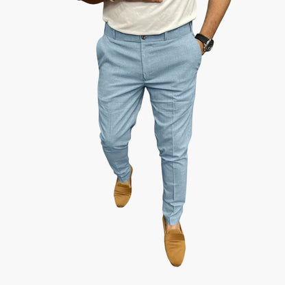 Slim Fit Men's Trousers with Side Pockets