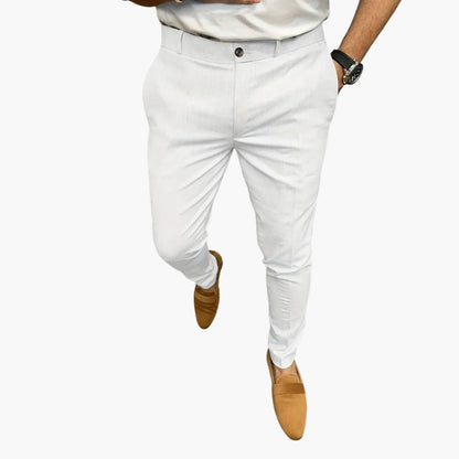Slim Fit Men's Trousers with Side Pockets
