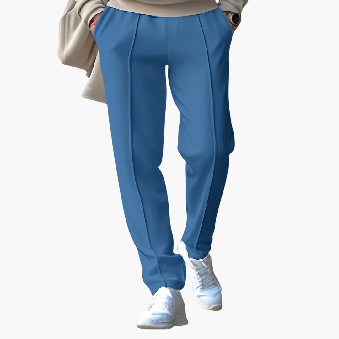 Comfortable Elastic Waist Pants with Side Pockets