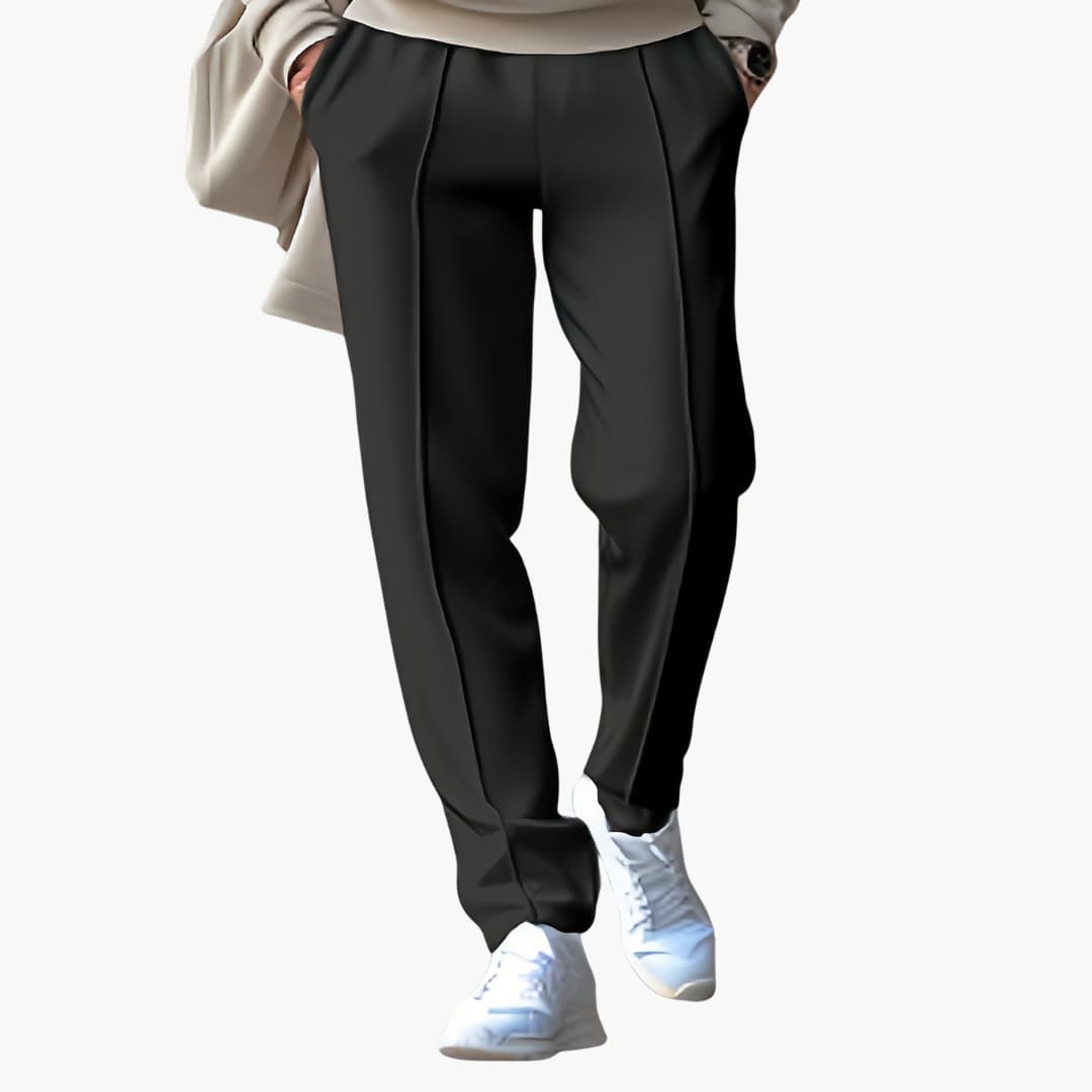 Comfortable Elastic Waist Pants with Side Pockets