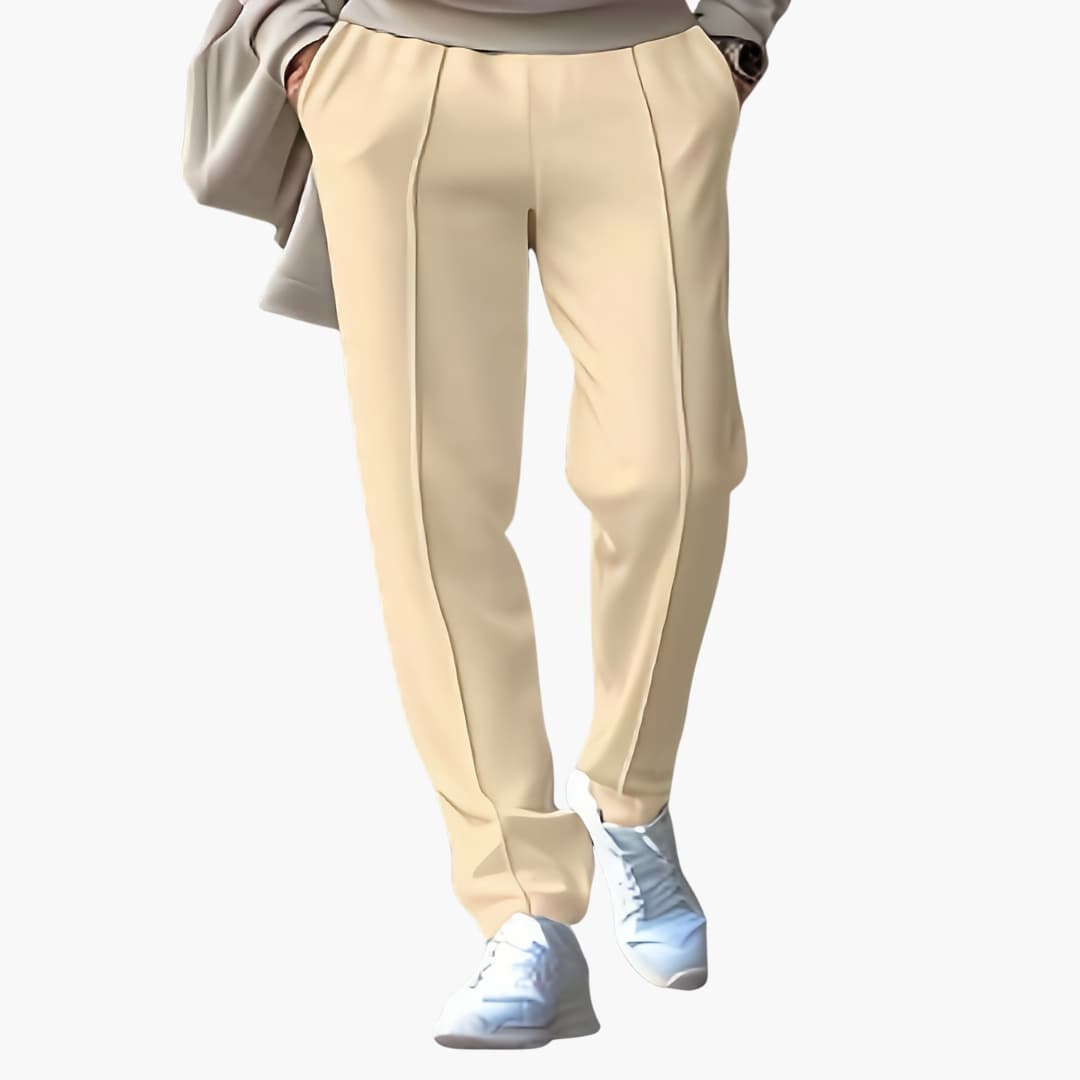 Comfortable Elastic Waist Pants with Side Pockets - Olytrend
