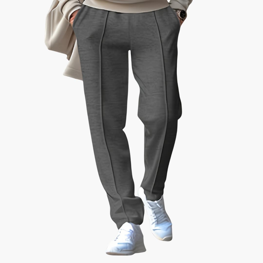Comfortable Elastic Waist Pants with Side Pockets