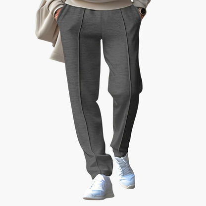 Comfortable Elastic Waist Pants with Side Pockets