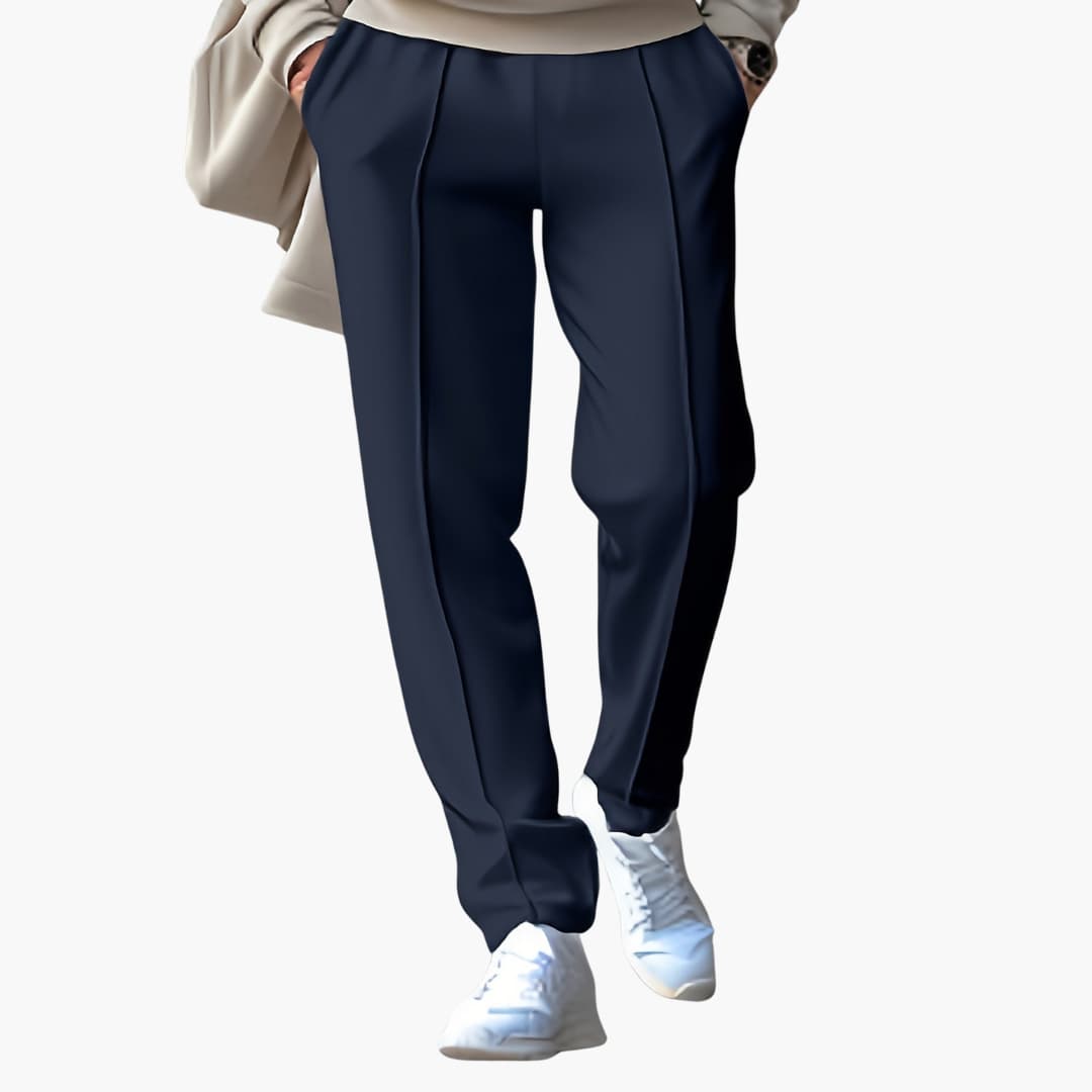 Comfortable Elastic Waist Pants with Side Pockets