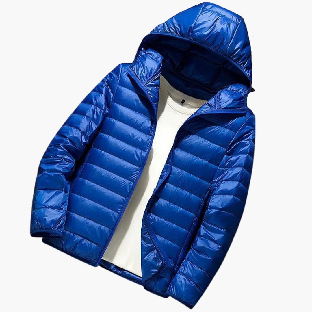 Waterproof Padded Hooded Zip Jacket for Men