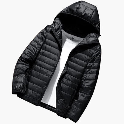 Waterproof Padded Hooded Zip Jacket for Men