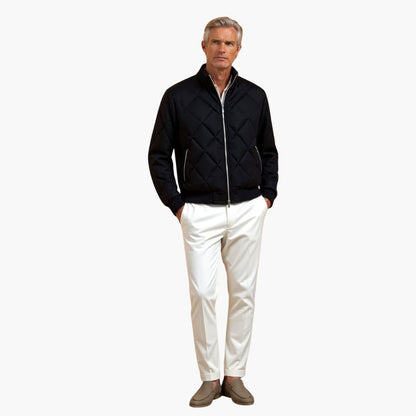 Warm Quilted Zip Up Mens Jacket