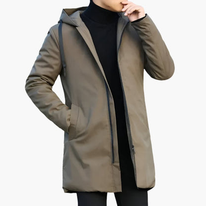 Waterproof Hooded Zip Up Mens Coat