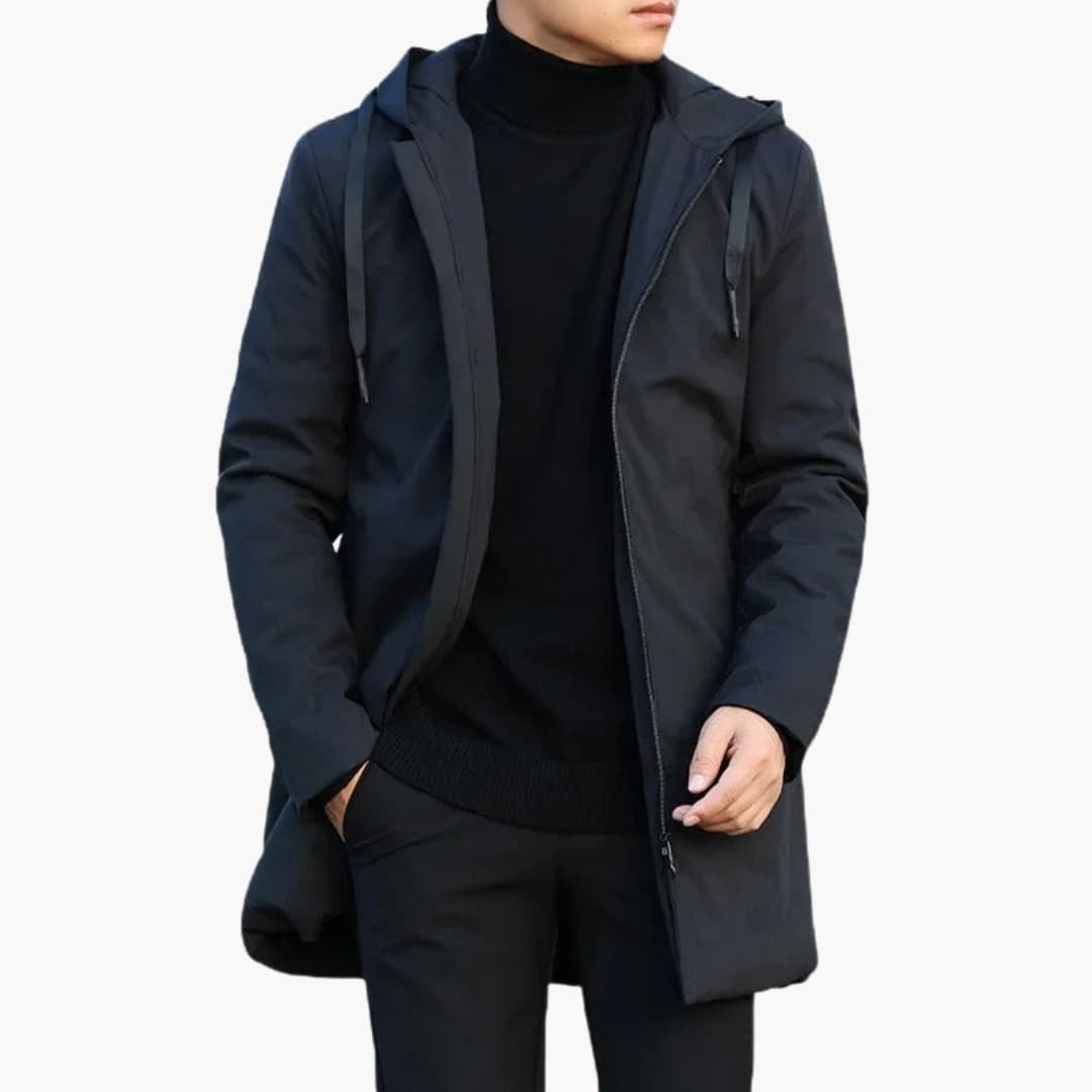 Waterproof Hooded Zip Up Mens Coat