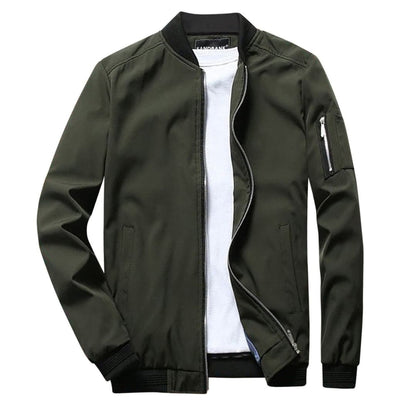 Waterproof Zip Up Mens Coat with Side Pockets - Olytrend