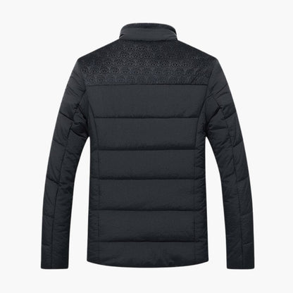 Quilted Men's Coat with High Collar