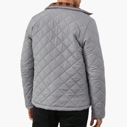 Warm Padded Men's Snap Jacket