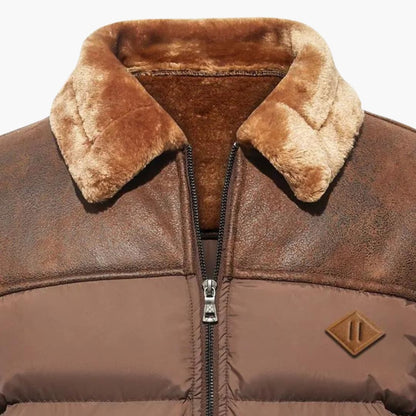 Warm Padded Parka with Faux Fur Trim