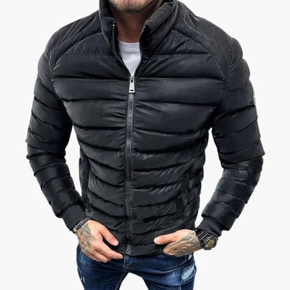Warm Padded Zip Up Men's Jacket - Olytrend