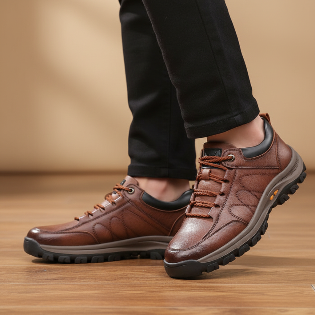 Classic Mens Lace Up Leather Shoe - Pexav