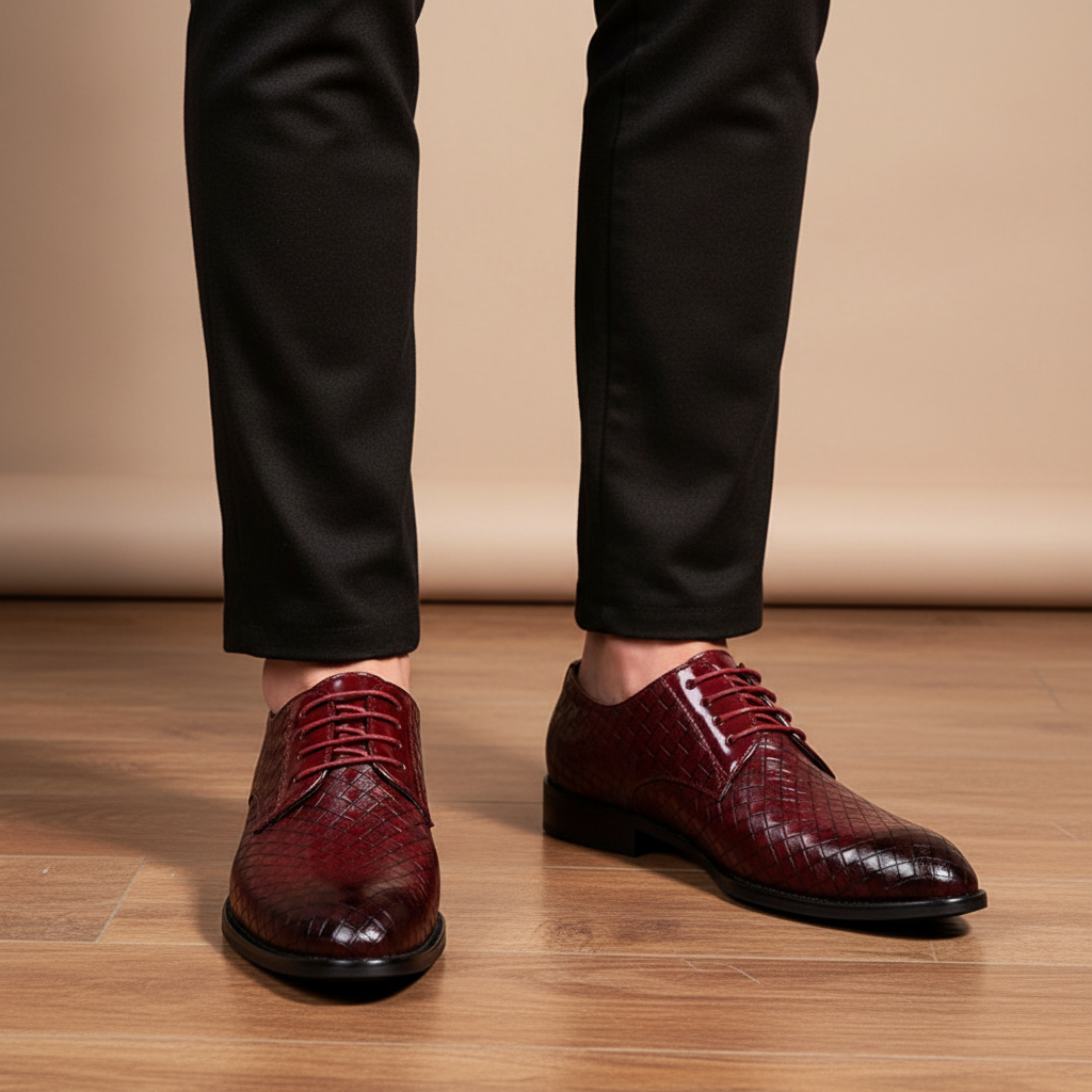 Classic Brown Lace Up Mens Shoes - Pexav