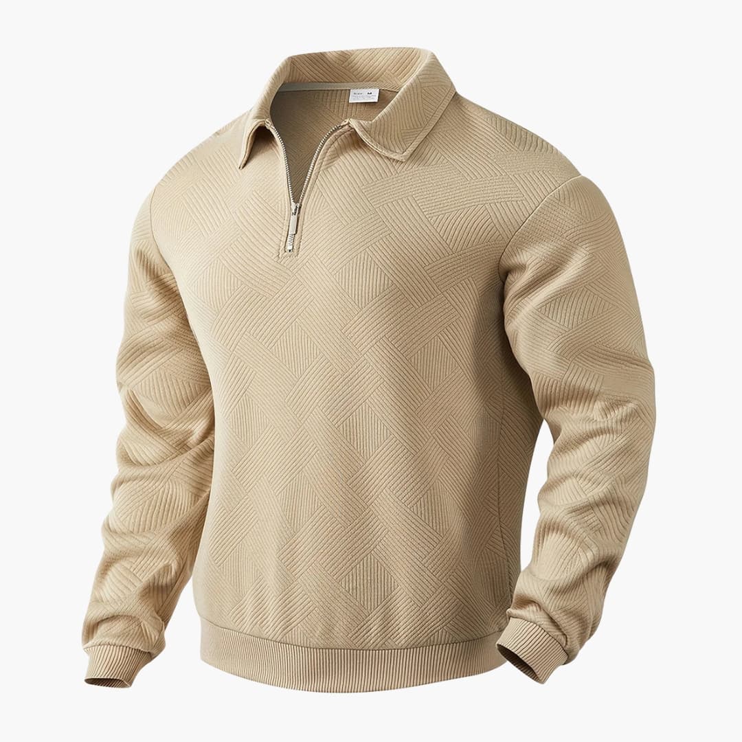 Men's Zip Neck Pullover Sweater - Olytrend