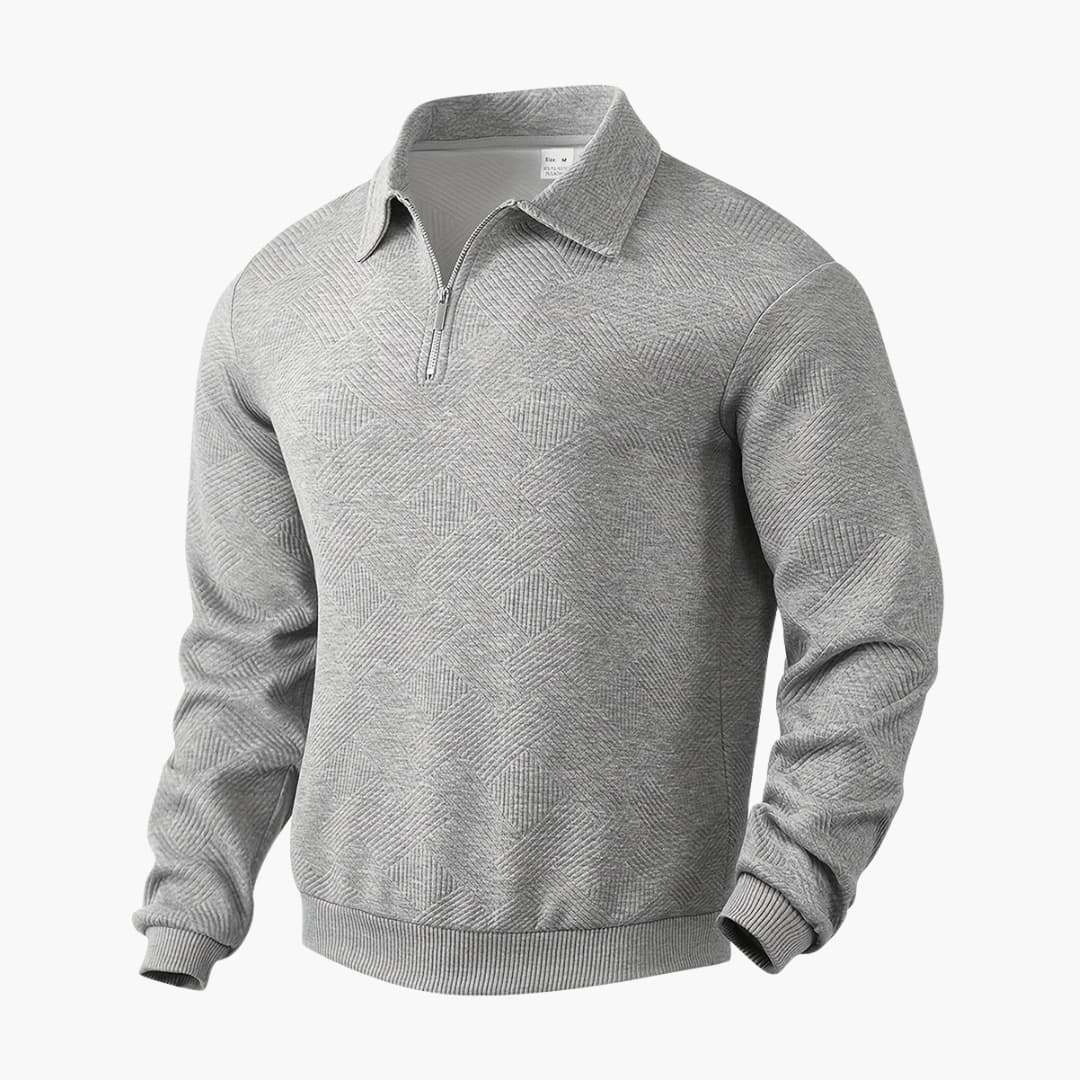 Men's Zip Neck Pullover Sweater