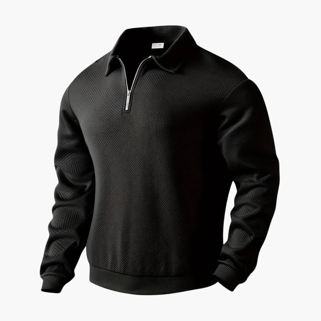 Men's Zip Neck Pullover Sweater