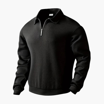 Men's Zip Neck Pullover Sweater