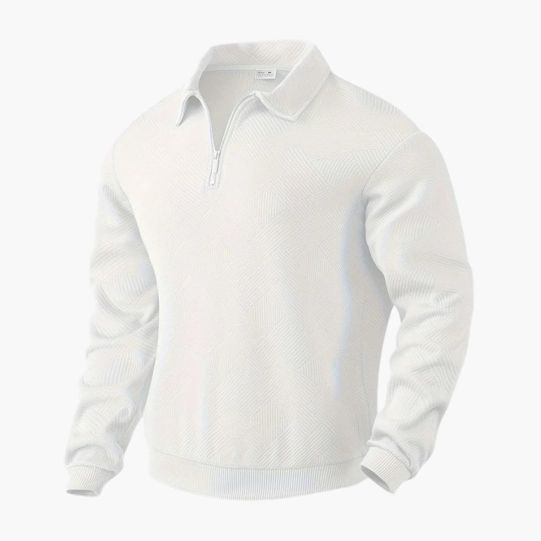 Men's Zip Neck Pullover Sweater