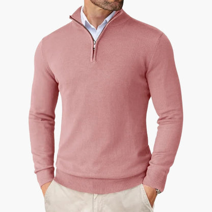 Men's Quarter Zip Ribbed Sweatshirt