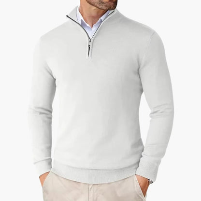 Men's Quarter Zip Ribbed Sweatshirt