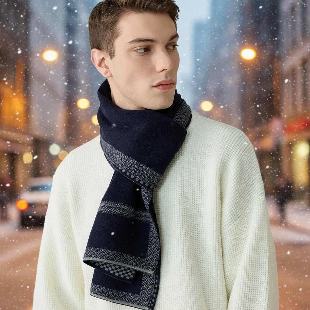 Soft Cashmere Men's Winter Scarf - Pexav