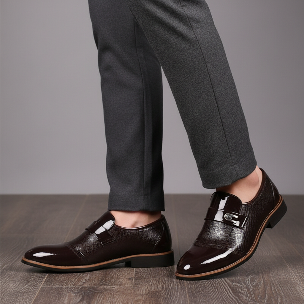 Classic Brown Leather Mens Shoe - Pexav