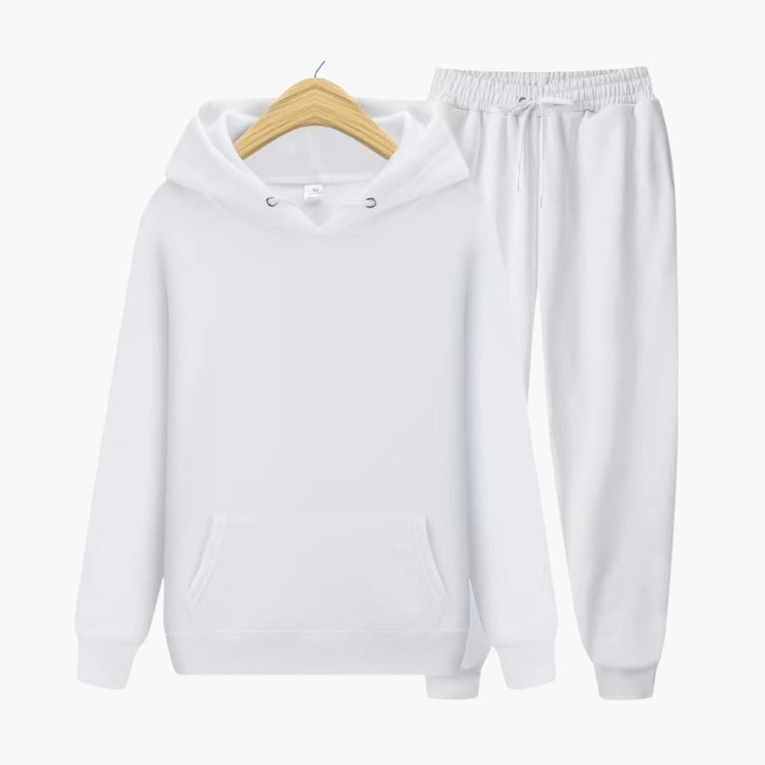 Athletic Tracksuit with Hooded Jacket and Sweatpants