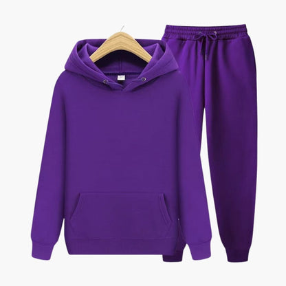 Men's Athletic Hooded Sweat Suit Set