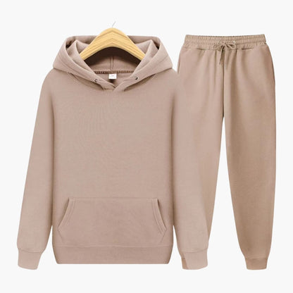 Athletic Tracksuit with Hooded Jacket and Sweatpants