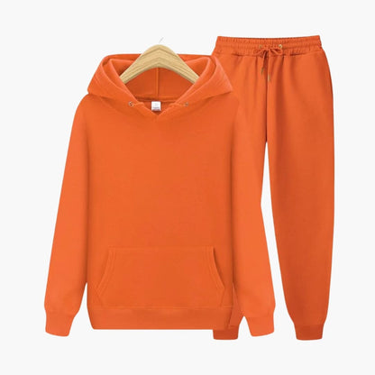 Athletic Tracksuit with Hooded Jacket and Sweatpants