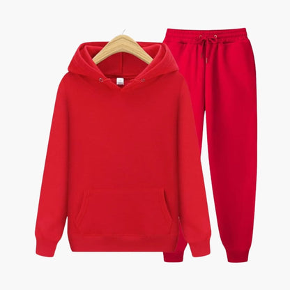 Athletic Tracksuit with Hooded Jacket and Sweatpants
