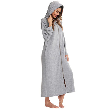 Cozy Hooded Sleep Dress for Women