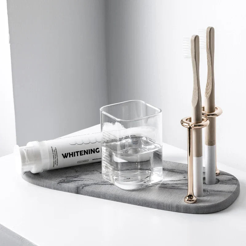 Modern Bathroom Storage | Holder for Toothbrush & Toothpaste
