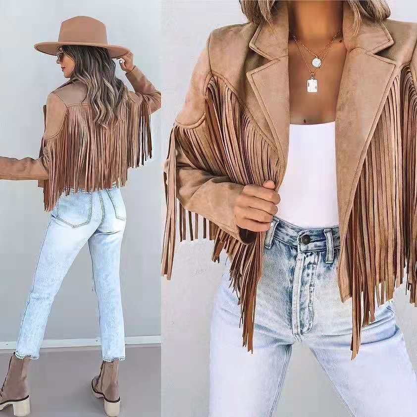 Edgy Suede Biker Jacket with Zip Front - Nocini