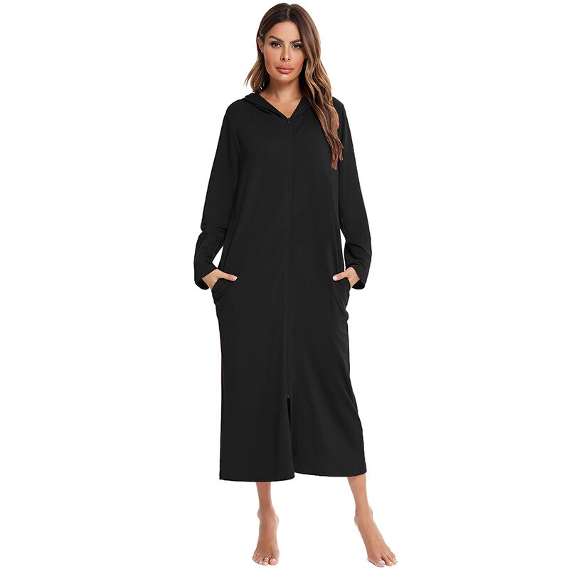 Cozy Hooded Sleep Dress for Women