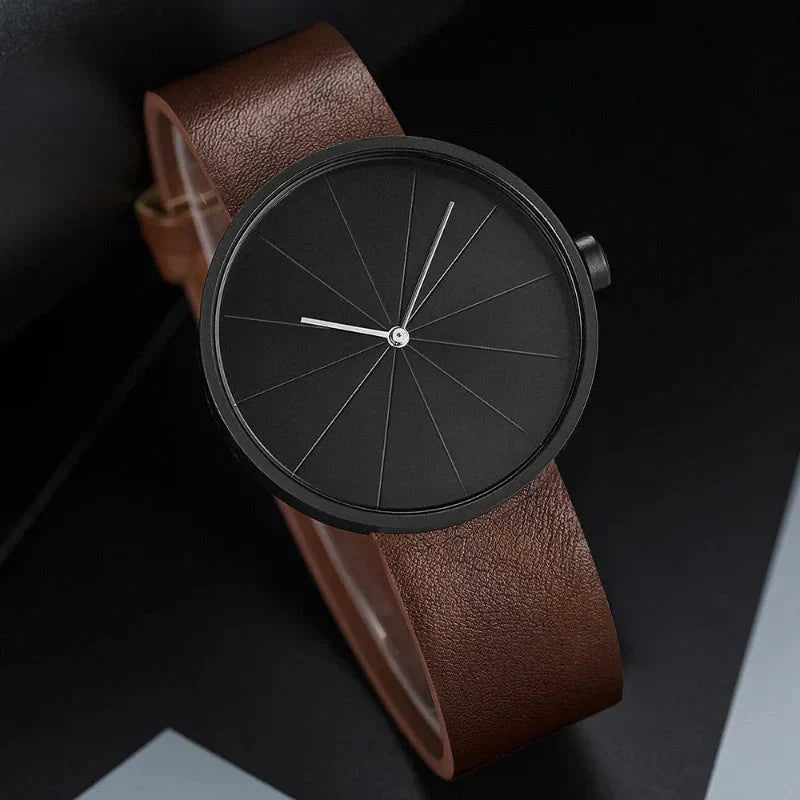 Simple Classic Leather Wristwatch for Men - Nocini