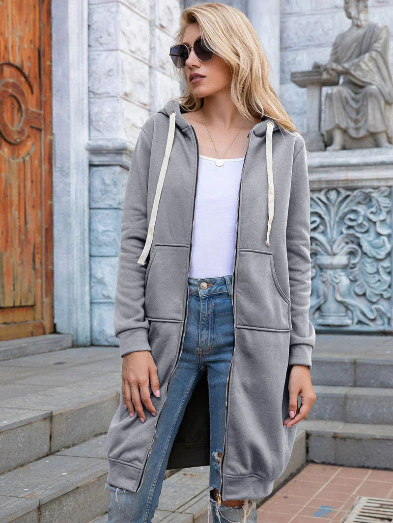 Comfy Oversized Zip Up Hoodie for Daily Wear