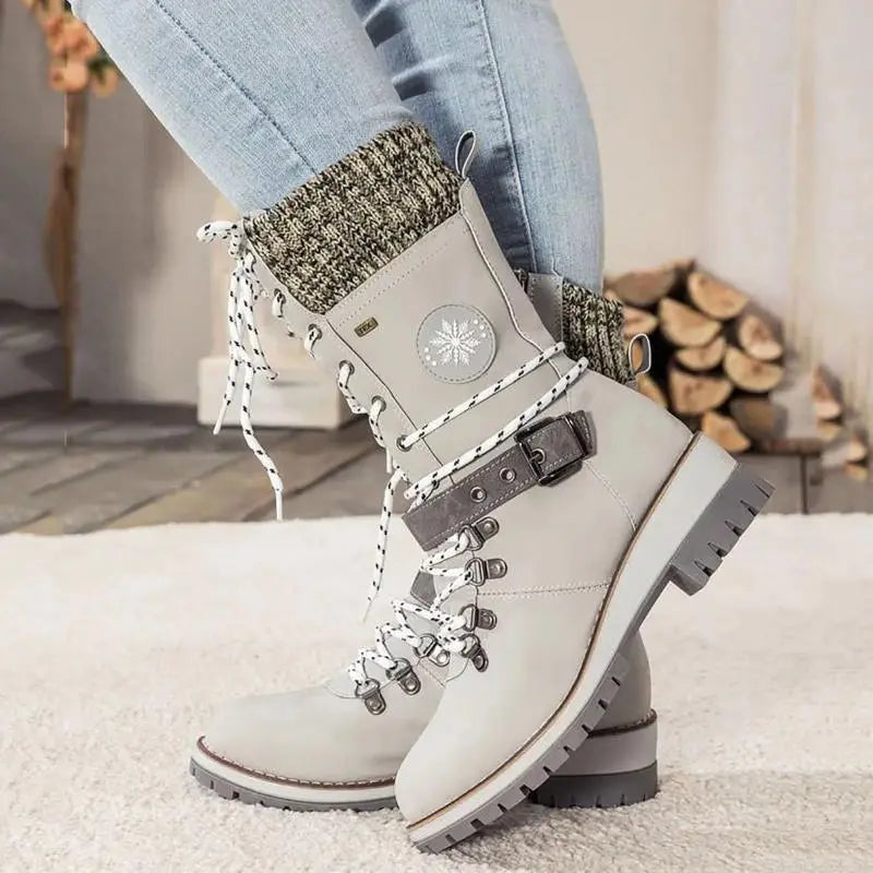 Warm and Stylish Women's High Heel Snow Boots