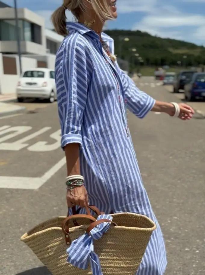 Casual Striped Sundress for Women