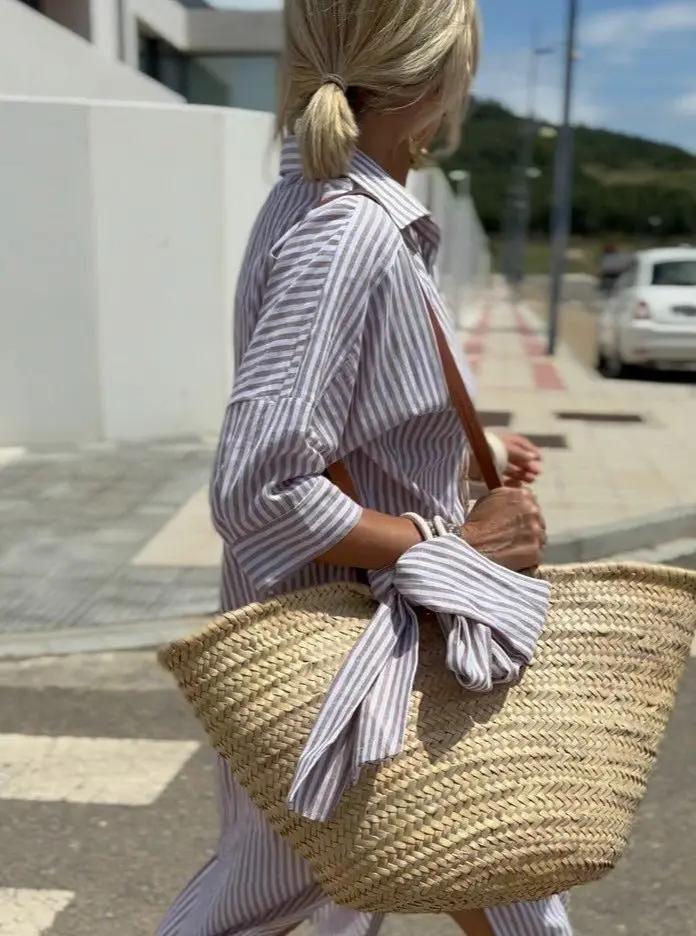 Casual Striped Sundress for Women