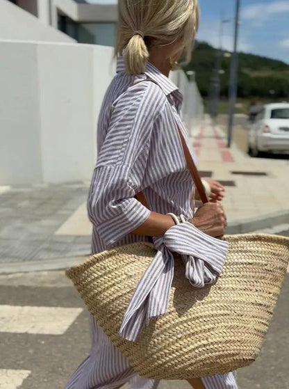 Casual Striped Sundress for Women