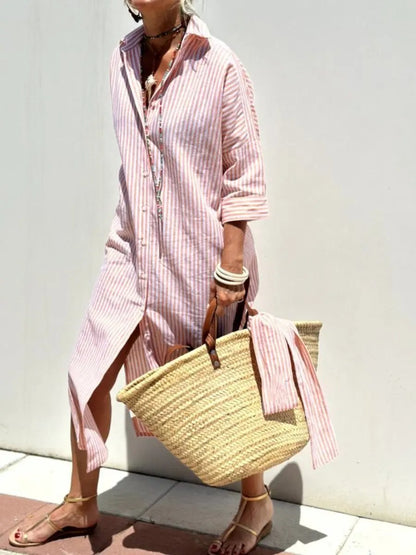 Casual Striped Sundress for Women - Nocini